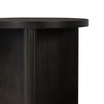 Toli End Table Wood Smoked Black