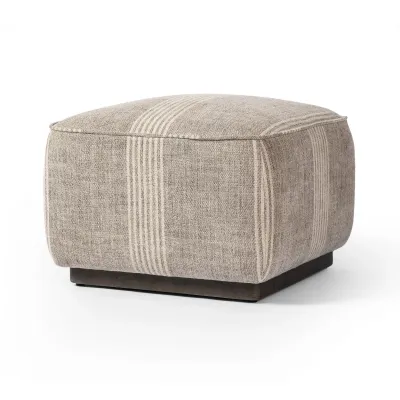 Sinclair Square Ottoman Manchester Flint 21"