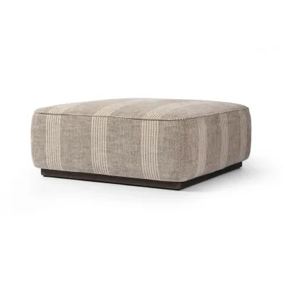 Sinclair Square Ottoman Manchester Flint 36"