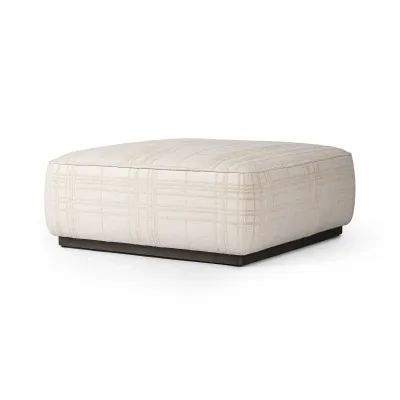 Sinclair Square Ottoman Sheffield Ivory 36"