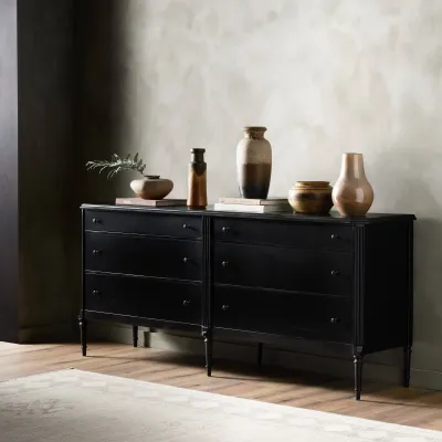 Lendon 6 Drawer Dresser Black