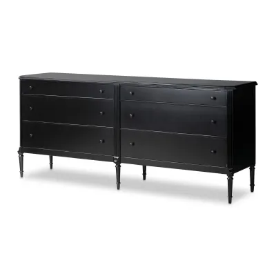 Lendon 6 Drawer Dresser Black