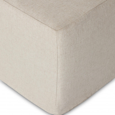 Delray Slipcover Ottoman Evere Creme