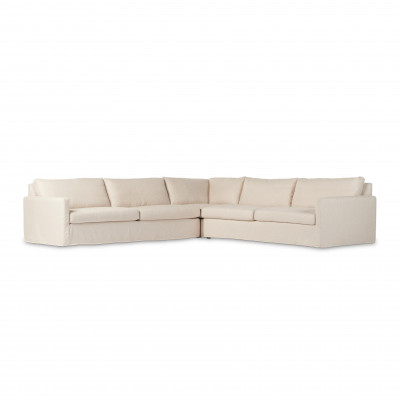 Maddox 3pc Corner Sectional Evere Creme