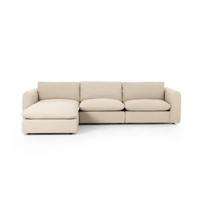 Ingel 3-Piece Sectional Antwerp Taupe W/ Ottoman