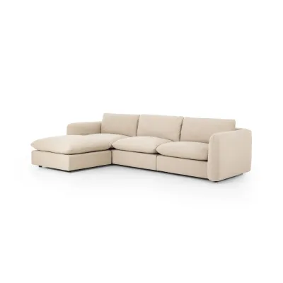 Ingel 3-Piece Sectional Antwerp Taupe W/ Ottoman