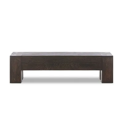 Abaso Accent Bench Ebony Rustic Wormwood Oak