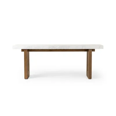 Olympia Console Table White Carrara Marble