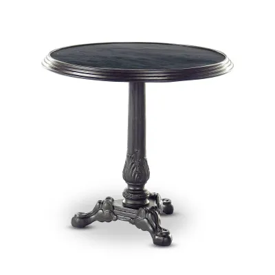 Iron Tea Table Black Marble