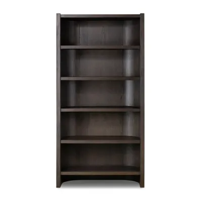 Lockhart Bookcase Rubbed Black Oak Solid