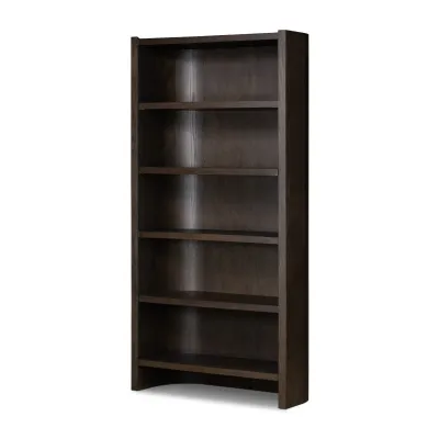 Lockhart Bookcase Rubbed Black Oak Solid