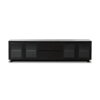 Toni Media Console Worn Black Oak