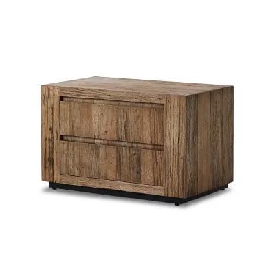 Abaso Nightstand Rustic Wormwood Oak