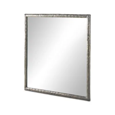 Langford Wall Square Mirror Smoked Nickel