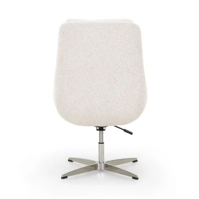 Burbank Desk Chair Upholstered Frm Ivory