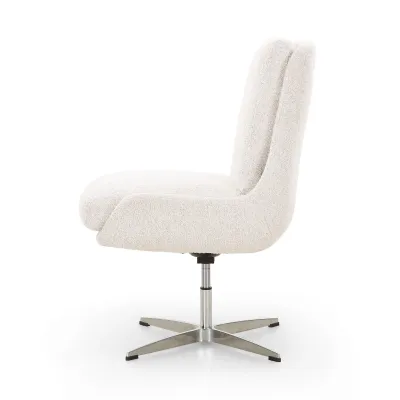 Burbank Desk Chair Upholstered Frm Ivory