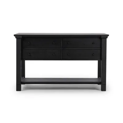 Gardendale Small Kitchen Island Stained Black Oak Veneer