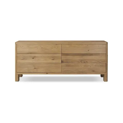 Noeline 6-Drawer Dresser Worn Oak Veneer