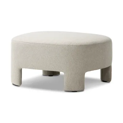 Olvera Cocktail Ottoman Crete Pebble