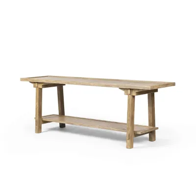 Trinity Console Table Distressed Light Oak