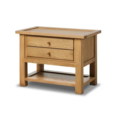 Millbrook Nightstand Natural Light Oak Veneer