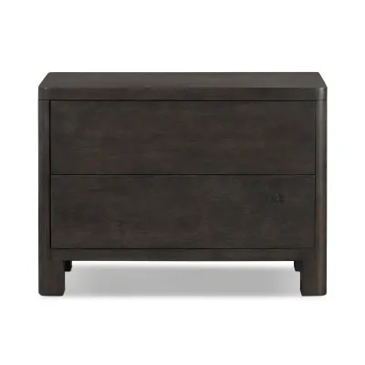 Noeline Nightstand Smoked Black Oak Veneer