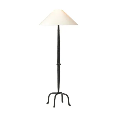 Neville Floor Lamp Matte Black Cast Aluminum