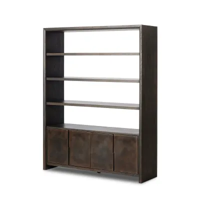 Arlington Bookcase Espresso Oak Veneer