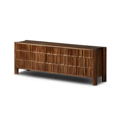 Ezri Media Console Cocoa Oak