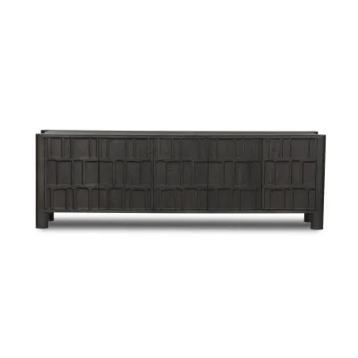 Ezri Media Console Black Oak