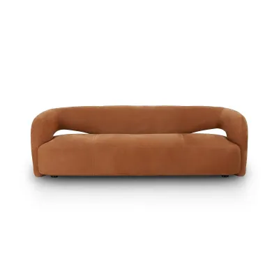 Mazie Sofa Nubuck Cognac