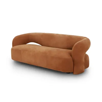 Mazie Sofa Nubuck Cognac