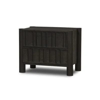 Ezri Nightstand Black Oak