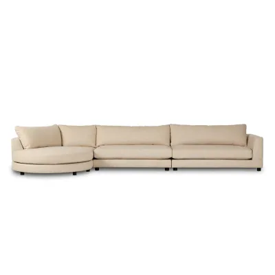 Sylvan 3-Piece Sectional Irving Flax Left Arm Facing