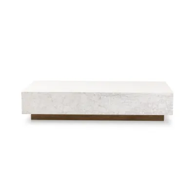 Masera Marble Coffee Table White Carrara Marble