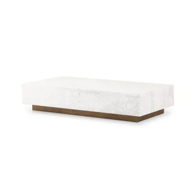 Masera Marble Coffee Table White Carrara Marble