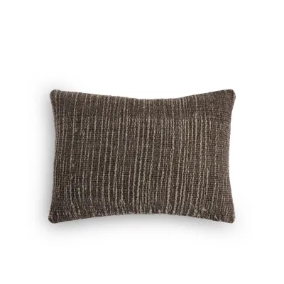 Handwoven Stripe Wool Pillow Grey Wool