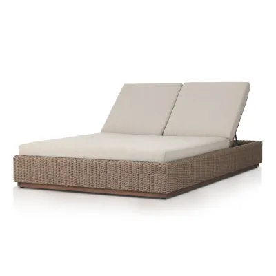 Lorelei Outdoor Double Chaise Alessi Buff