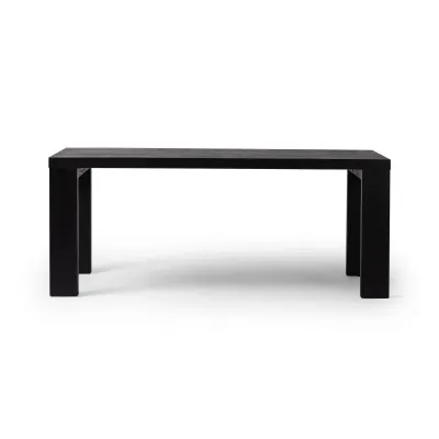 Millie Dining Table 72" Drifted Matte Black Veneer