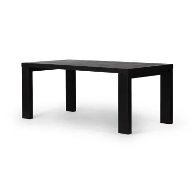 Millie Dining Table 72" Drifted Matte Black Veneer