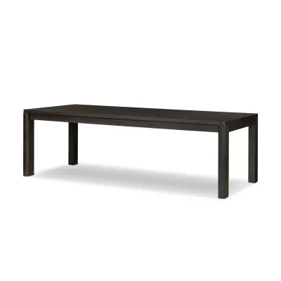 Noeline Extension Dining Table Cracked Smoked Black Veneer