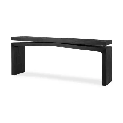 Matthes Large Console Table Aged Black Pine