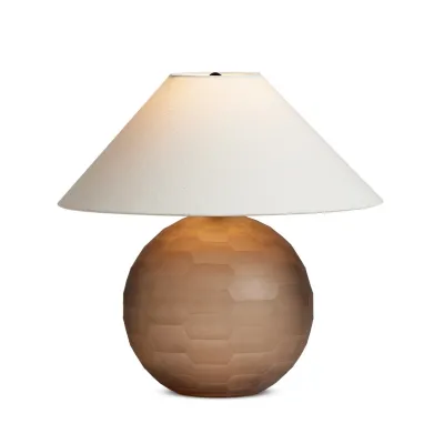 Sienna Table Lamp Smoked Textured Glass