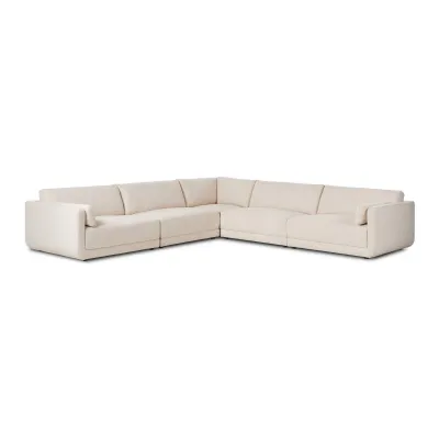 Toland 5 Pc Sectional 145" Palma Cream