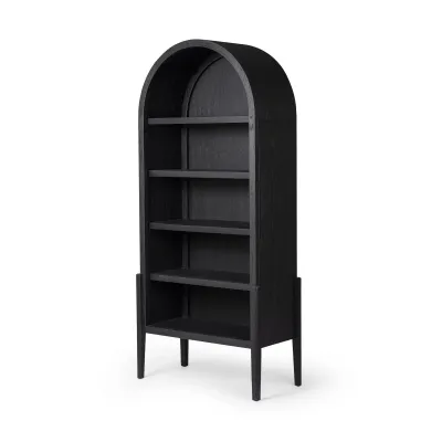 Tolle Bookcase Drifted Matte Black W/ Black Shelves