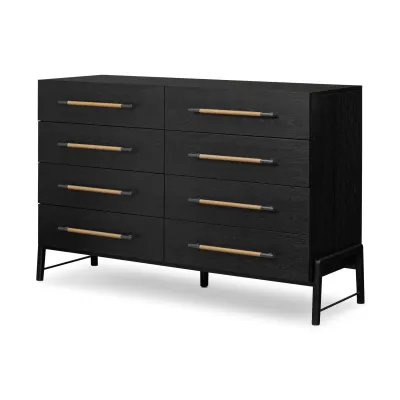 Rosedale 8 Drawer Dresser Ebony Oak Veneer