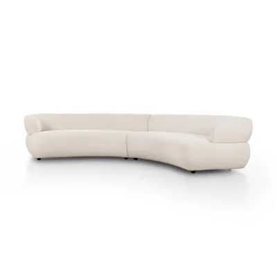 Belen 2-Piece Sectional Nomad Snow 159"