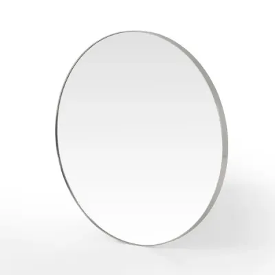 Bellvue Round Mirror Shiny Steel