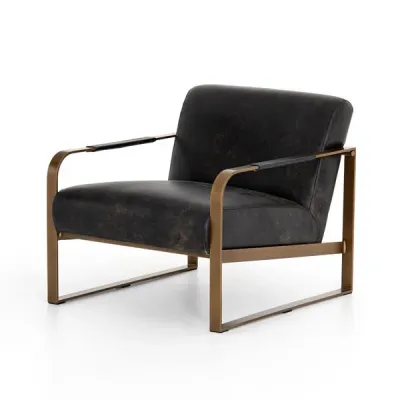 Jules Leather Chair Rialto Ebony