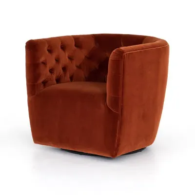 Hanover Swivel Chair Sapphire Rust